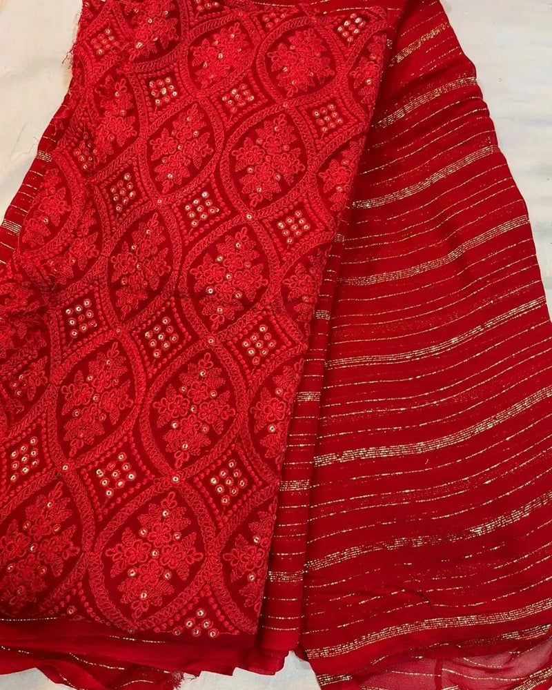 Georgette with golden lurex