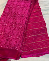 Georgette with golden lurex