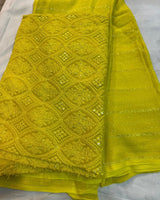 Georgette with golden lurex