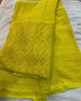 Georgette with golden lurex