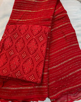 Georgette with golden lurex