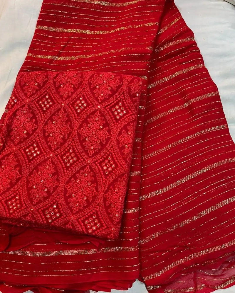 Georgette with golden lurex