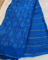 Georgette with golden lurex