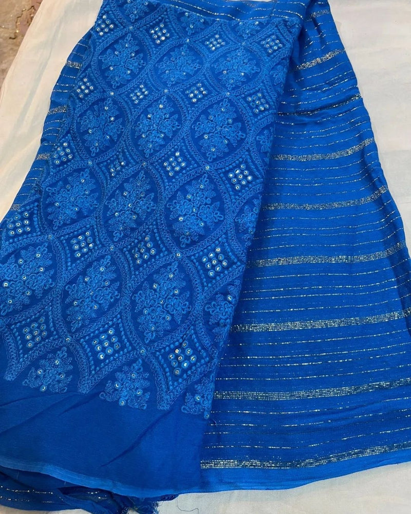 Georgette with golden lurex