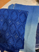 Georgette with golden lurex