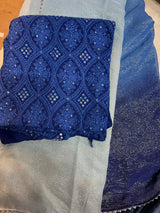 Georgette with golden lurex