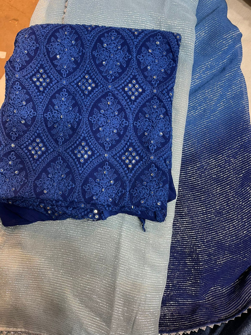 Georgette with golden lurex